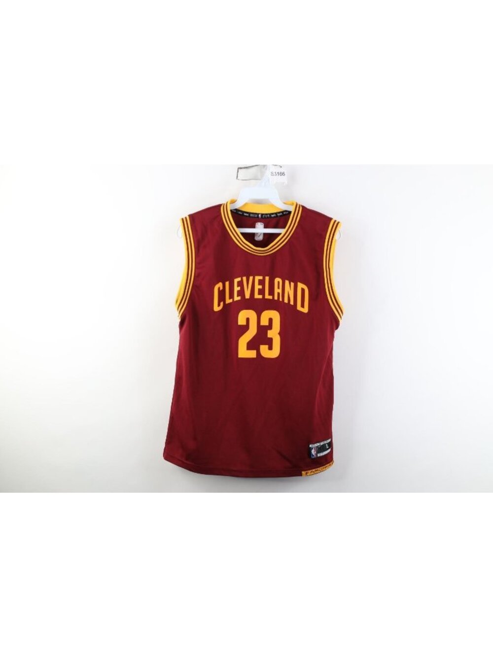 Vtg Y2K NBA Boys Large Lebron James Cleveland Cavaliers Basketball Jersey Red 23